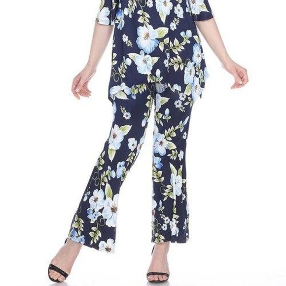 Print 2-Piece Blue Flowers Print Set SET-027 - Picture 2 of 4